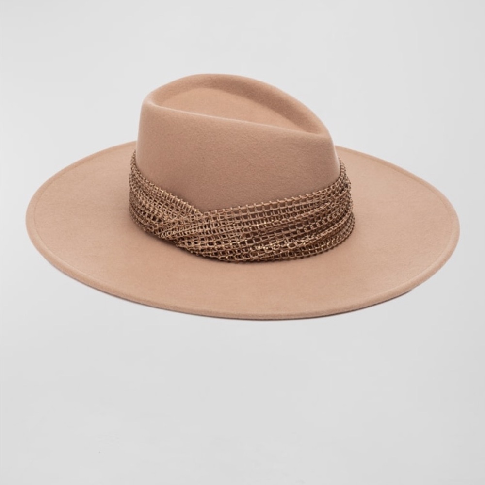 Eugenia Kim Harlowe Wool Fedora Hat w/ crystal Mesh Band